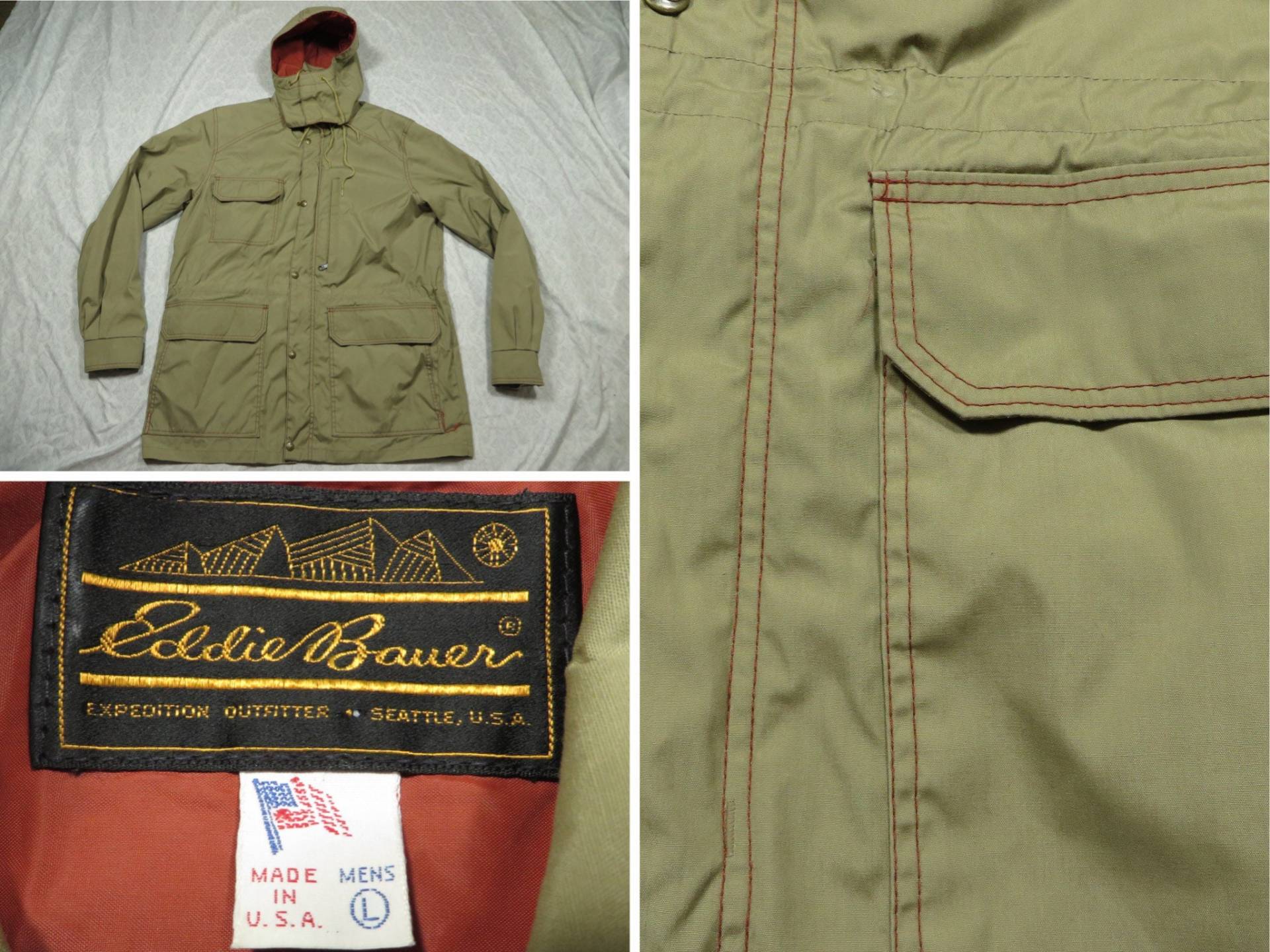 Vintage Eddie Bauer Jacke Mountain Parka Tan Kkahi 80Er Herren Groß Made in Usa von GentlyUsedGoods