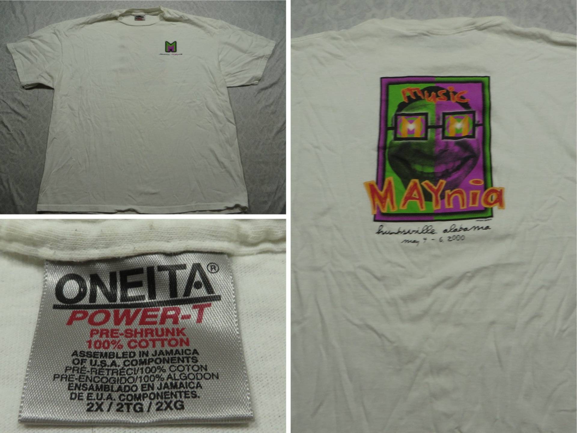 Vintage Musik Maynia T-Shirt Weiß Huntsville Alabama Oneita 2000 Herren Xxl von GentlyUsedGoods