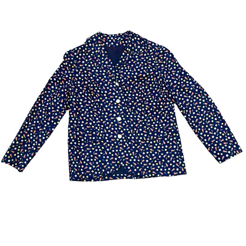 Vintage Marineblaue Florale Blazer Jacke Größe Medium Handgefertigt Gefüttert Knopf Vorne Retro Gänseblümchen Tulpe Muster Vintage Marineblaue Florale Blazer Jacke Größe Medium Handgefertigt Gefüttert Knopf Vorne Retro Gänseblümchen Tulpe Muster von GenuineSoulVintage