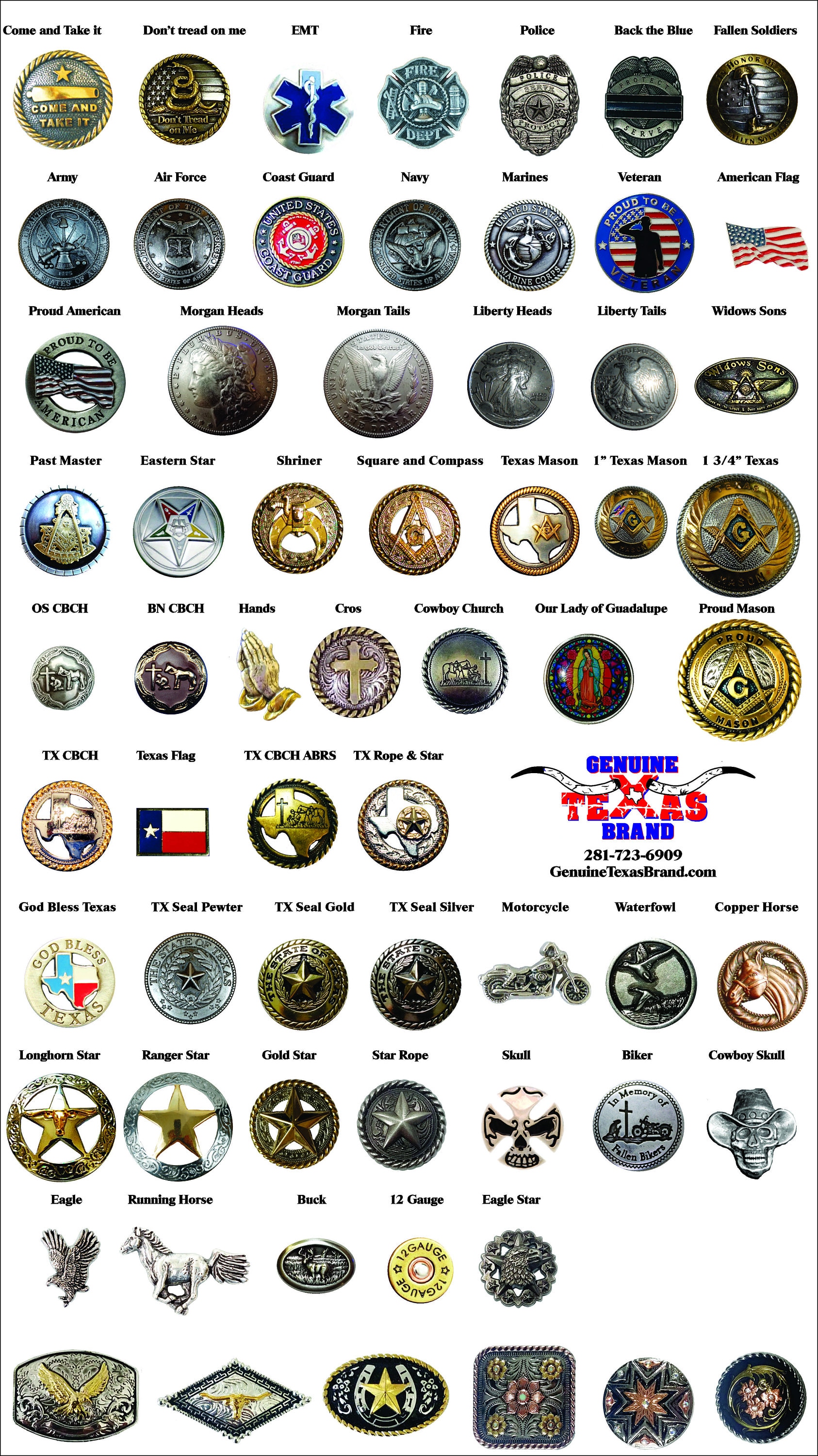 Dekorative Schraube Zurück Concho Militär Freimaurer Texas Cowboy Kirche Ranger Feuer Polizei Und Sie Wählen Ihren Eigenen Dekorative Schraube Zurück Concho Militär Freimaurer Texas Cowboy Kirche Ranger Feuer Polizei Und Sie Wählen Ihren Eigenen von GenuineTexasBrand