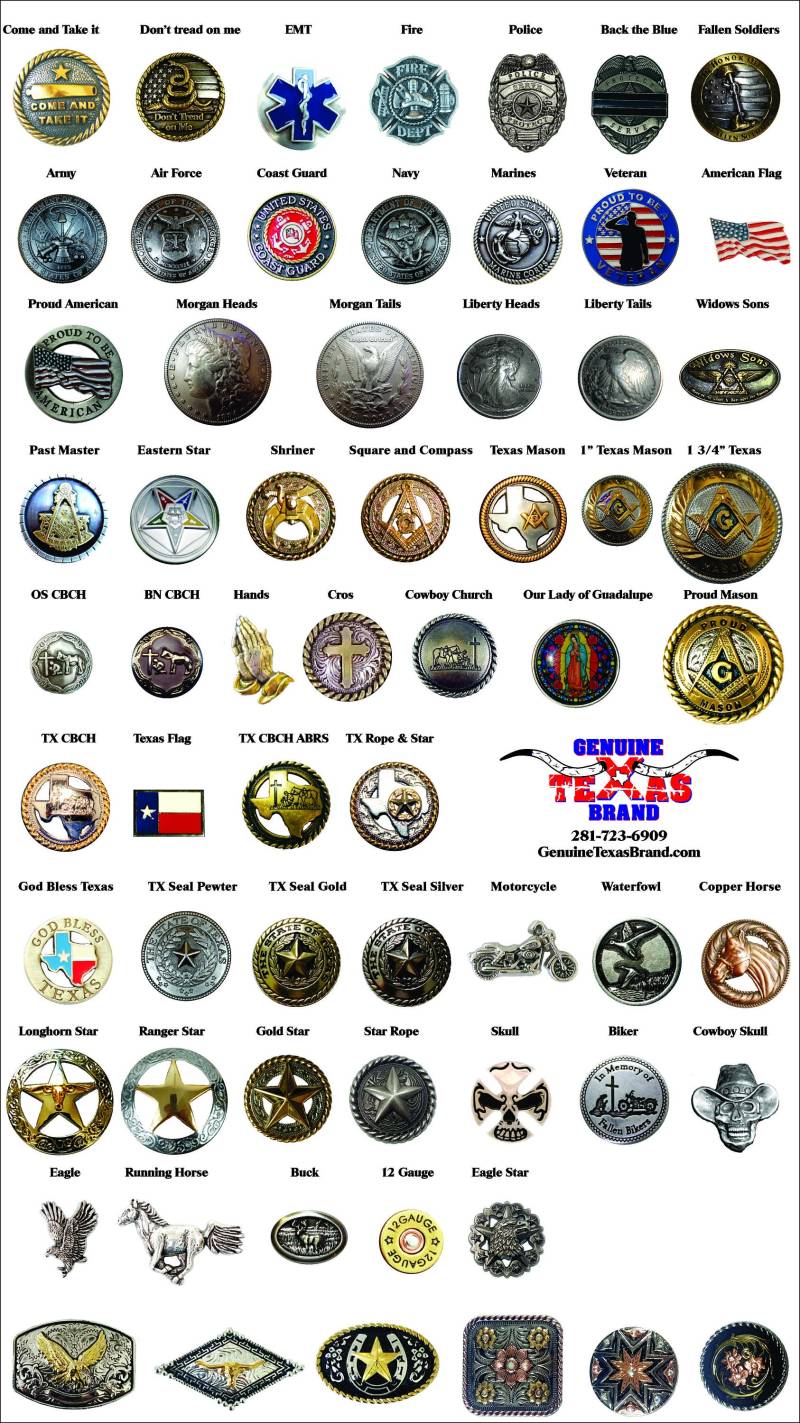 Dekorative Schraube Zurück Concho Militär Freimaurer Texas Cowboy Kirche Ranger Feuer Polizei Und Sie Wählen Ihren Eigenen Dekorative Schraube Zurück Concho Militär Freimaurer Texas Cowboy Kirche Ranger Feuer Polizei Und Sie Wählen Ihren Eigenen von GenuineTexasBrand