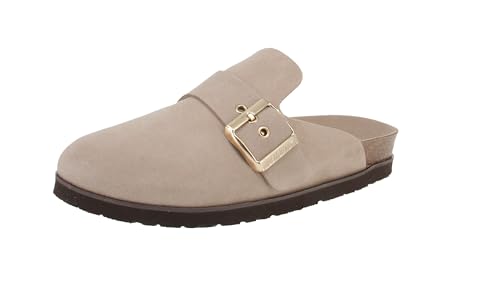 Genuins G104346 Izar Velour - Damen Schuhe Hausschuhe - Sand, Größe:38 EU von Genuins