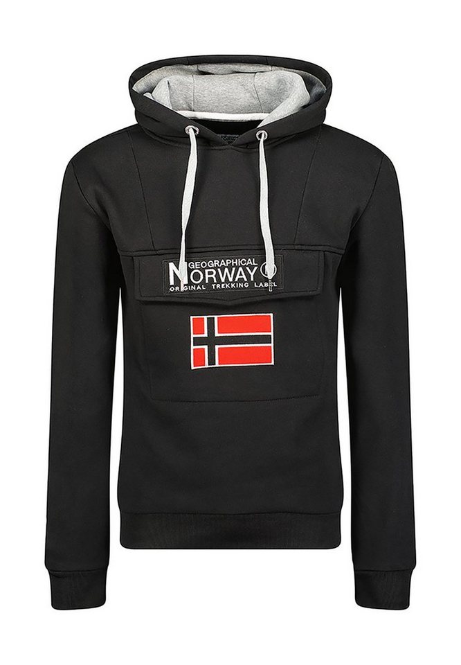 Geo Norway Hoodie Geographical Norway Herren Sweater GADRIEN WW6119H/GN Schwarz von Geo Norway