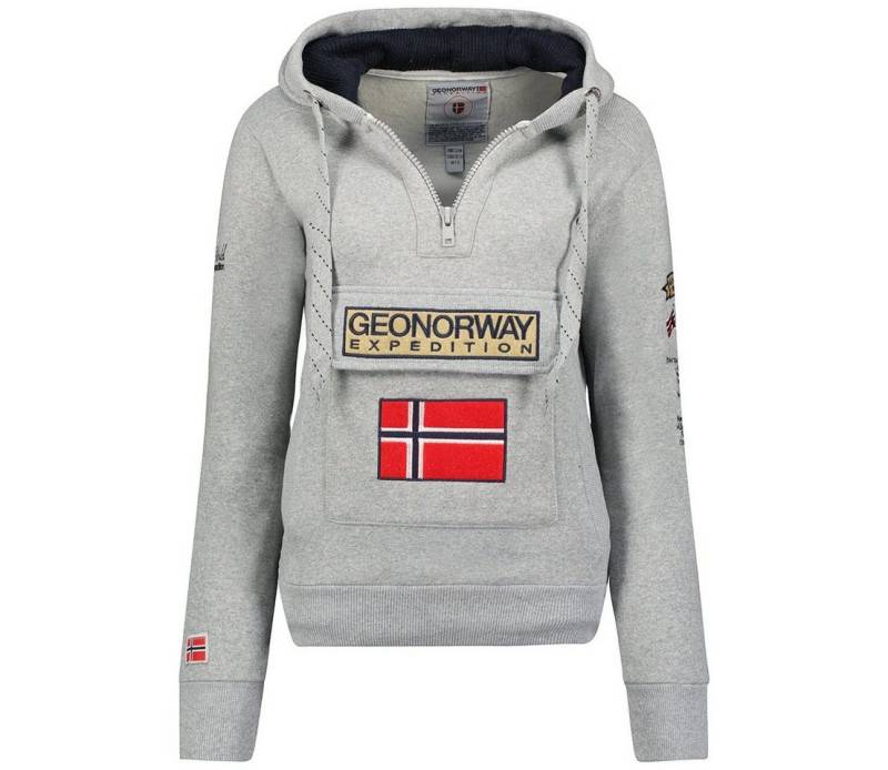 Geo Norway Kapuzenpullover Damen Hoodie bagymclass (1-tlg) mit Norwegen Fahen als Emblem von Geo Norway