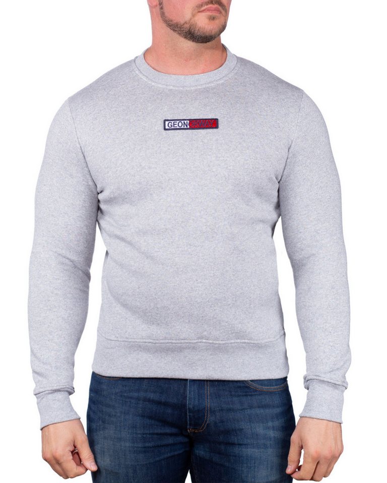 Geo Norway Rundhalspullover Herren Sweatshirt bagarrett Blended Grey XL Elegantes Design mit Logo von Geo Norway