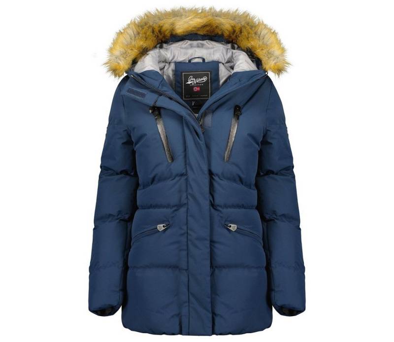 Geo Norway Winterjacke Damen Outdoor Jacke Steppjacke Fellimitat an der Kapuze abnehmbar von Geo Norway
