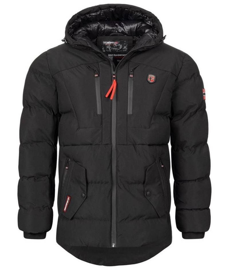 Geo Norway Winterjacke Herren Winterjacke Steppjacke mit Kapuze von Geo Norway
