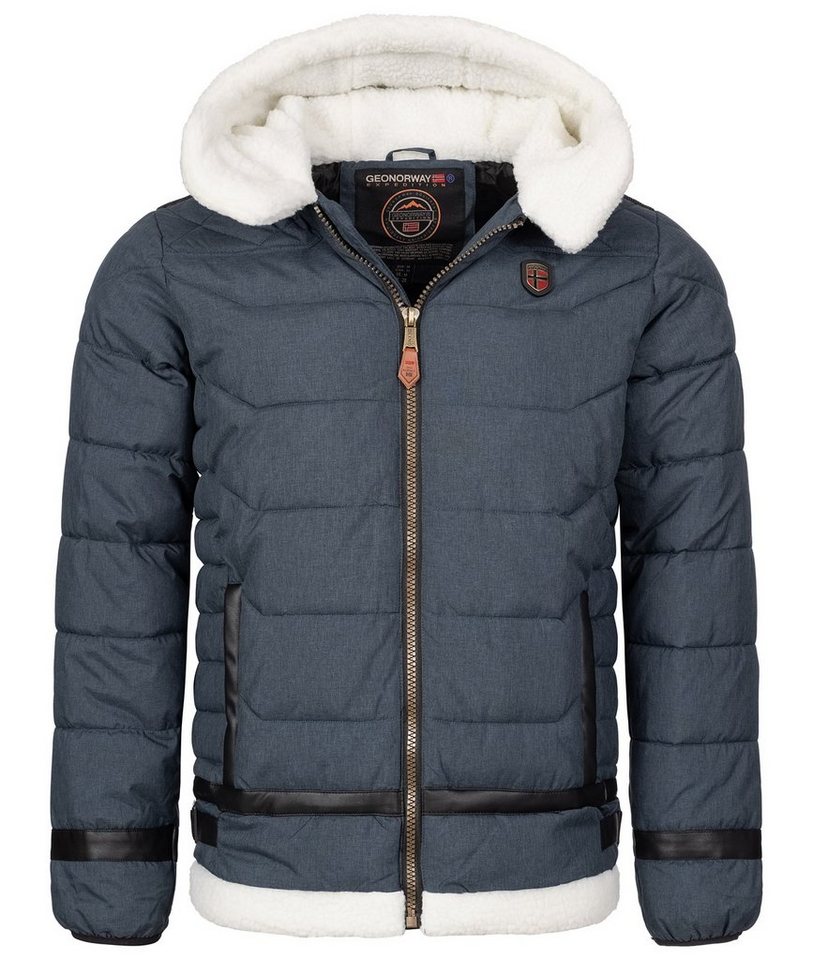 Geo Norway Winterjacke Herren Winterjacke Teddyfell-Kapuze von Geo Norway