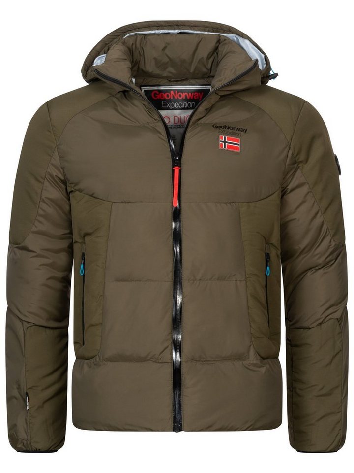 Geo Norway Winterjacke Herren Winterjacke Steppjacke mit Kapuze h-362 von Geo Norway