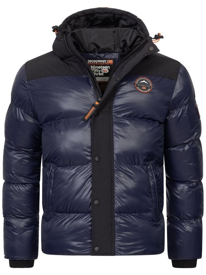 Geo Norway Winterjacke Herren Winterjacke Steppjacke mit Kapuze von Geo Norway