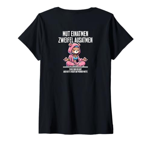 Damen Yoga - Atme deinen Weg frei. Tolle und lustige Geschenkidee T-Shirt mit V-Ausschnitt Damen Yoga - Atme deinen Weg frei. Tolle und lustige Geschenkidee T-Shirt mit V-Ausschnitt von Geo & Greg Fun