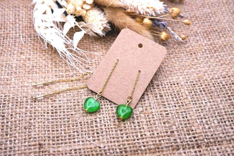 1x Paar Fädelohrringe Mit Einer Tollen Großen Blüte, Diy von GeoJewelryBySilvi