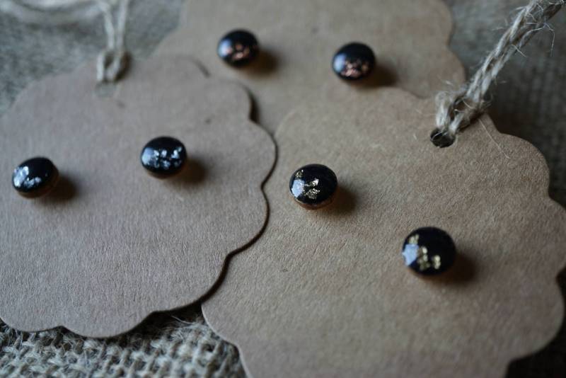 1x Paar Hypoallergene Holzohrstecker Mit Kupfer-, Silber- Oder Goldflocken - Resin/Kunstharz, Kunststoff- Edelstahlstecker 1x Paar Hypoallergene Holzohrstecker Mit Kupfer-, Silber- Oder Goldflocken - Resin/Kunstharz, Kunststoff- Edelstahlstecker von GeoJewelryBySilvi