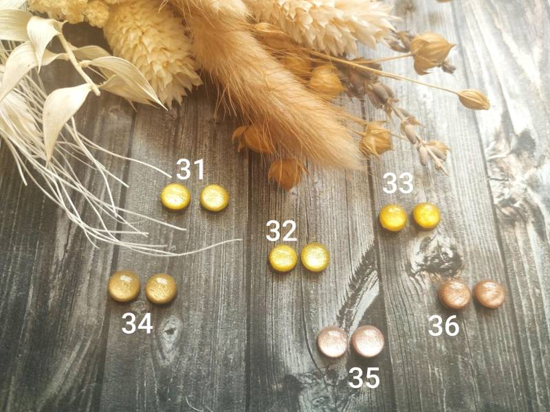 1x Paar Hypoallergene Holzohrstecker in 6Mm, 8 Mm Oder 10 | Ohne Metalle, Handbemalt - Wooden Stud Earrings Resin/Kunstharz 1x Paar Hypoallergene Holzohrstecker in 6Mm, 8 Mm Oder 10 | Ohne Metalle, Handbemalt - Wooden Stud Earrings Resin/Kunstharz von GeoJewelryBySilvi