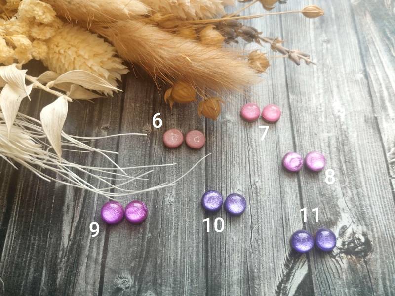 1x Paar Hypoallergene Holzohrstecker in 6Mm, 8 Mm Oder 10 | Ohne Metalle, Handbemalt - Wooden Stud Earrings Resin/Kunstharz 1x Paar Hypoallergene Holzohrstecker in 6Mm, 8 Mm Oder 10 | Ohne Metalle, Handbemalt - Wooden Stud Earrings Resin/Kunstharz von GeoJewelryBySilvi