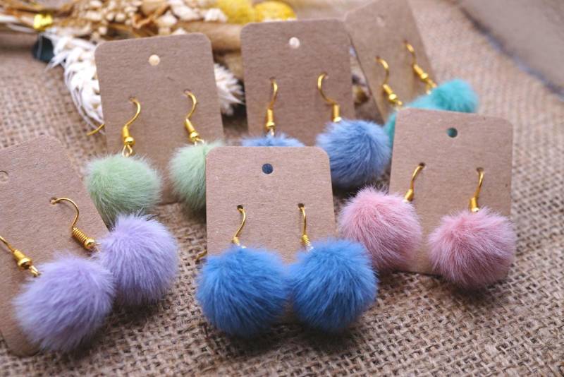 1x Paar Ohrhänger Mit Goldenen Edelstahlhänger Fellanhänger, Diy 1x Paar Ohrhänger Mit Goldenen Edelstahlhänger Fellanhänger, Diy von GeoJewelryBySilvi