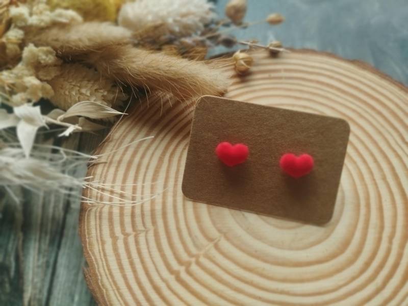 1x Paar Ohrstecker "Flauschiges Herz" - Hypoallergen Ohne Metalle Oder Mit Edelstahlstecker Gefertigt , Diy Resinart 1x Paar Ohrstecker "Flauschiges Herz" - Hypoallergen Ohne Metalle Oder Mit Edelstahlstecker Gefertigt , Diy Resinart von GeoJewelryBySilvi