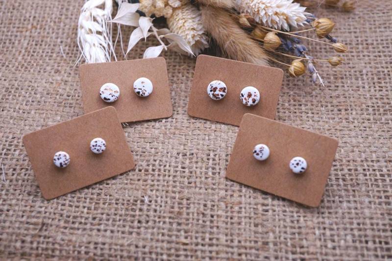 1x Paar Ohrstecker Unikate Aus Polymerton Mit Kupfernen Metallflocken | Hypoallergen Ohne Metalle, Diy Resinart 1x Paar Ohrstecker Unikate Aus Polymerton Mit Kupfernen Metallflocken | Hypoallergen Ohne Metalle, Diy Resinart von GeoJewelryBySilvi