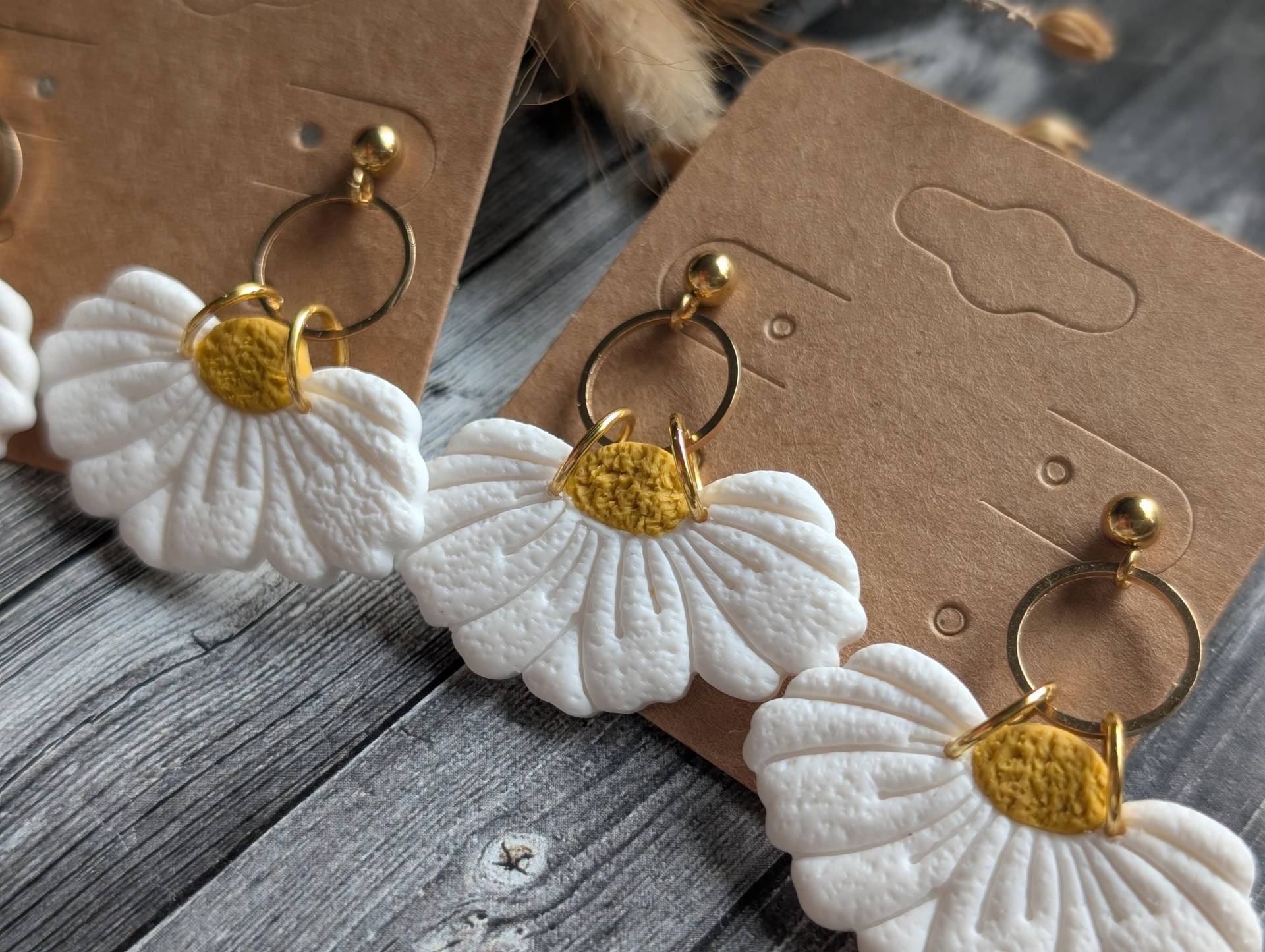 1x Paar Tolle Ohrhänger/Ohrstecker Aus Polymerton/Polymerclay, Kunstharz Und Edelstahl, Handmade & Diy von GeoJewelryBySilvi