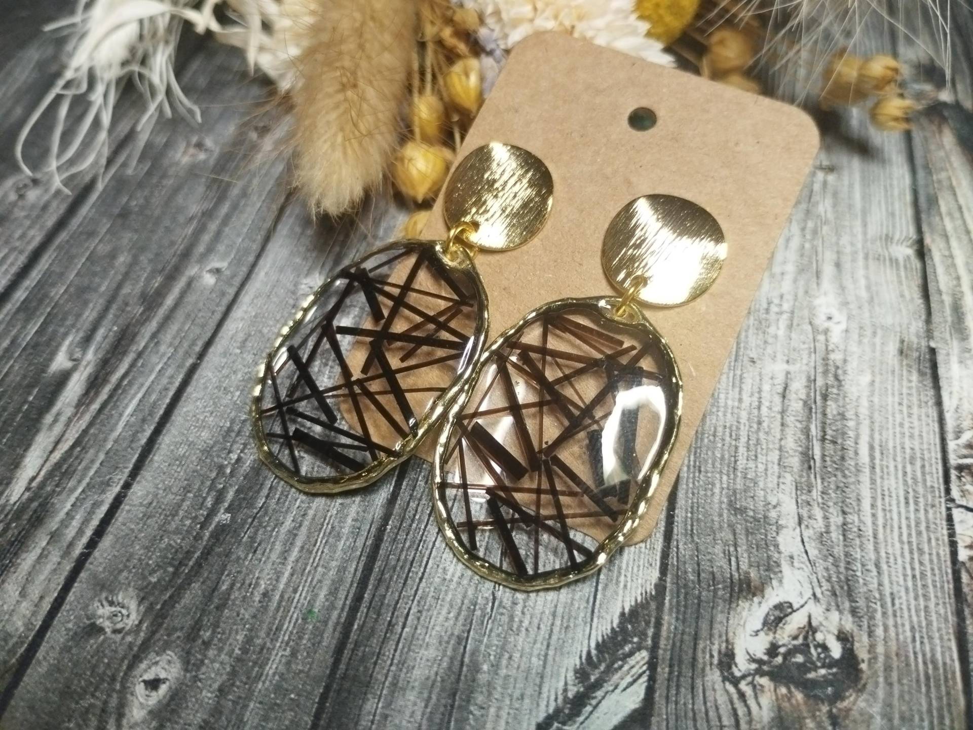 1x Paar Turmalin-Ohrhänger/Ohrstecker, Handmade & Diy von GeoJewelryBySilvi