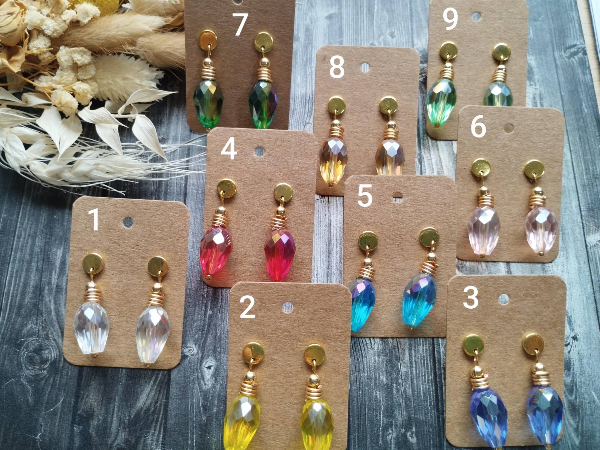 1x Paar Weihnachtliche Ohrringe "Lichterkette" - Handmade von GeoJewelryBySilvi