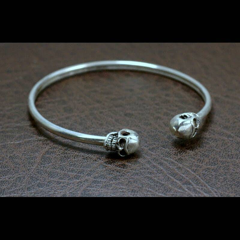 Manschettenarmband Sterling Silber 925 Totenkopf Biker Accessoires Manschettenarmband Sterling Silber 925 Totenkopf Biker Accessoires von GeoartSilversmith