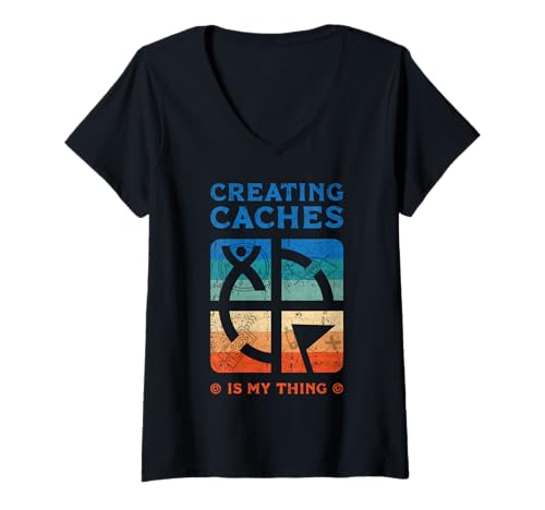 Damen Geocacher Geocaching-Zubehör-Set, Werkzeuge, Schmuckstücke, Geocaching T-Shirt mit V-Ausschnitt Damen Geocacher Geocaching-Zubehör-Set, Werkzeuge, Schmuckstücke, Geocaching T-Shirt mit V-Ausschnitt von Geocacher Gift Ideas Geocaching Supplies Kit Tools