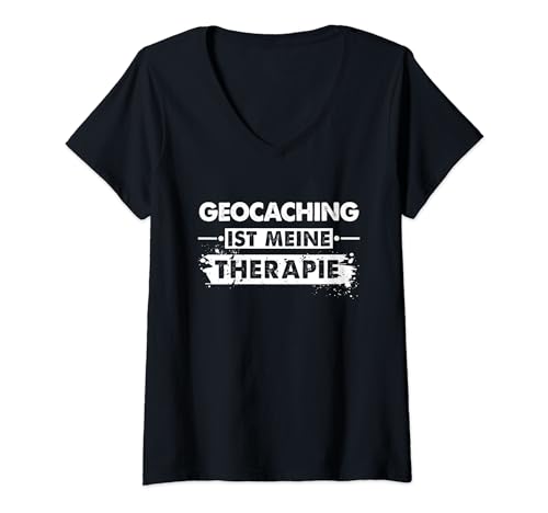 Damen Lustiger Spruch Geocaching Ist Meine Therapie T-Shirt mit V-Ausschnitt Damen Lustiger Spruch Geocaching Ist Meine Therapie T-Shirt mit V-Ausschnitt von Geocaching Sprüche & Geocaching Geschenke