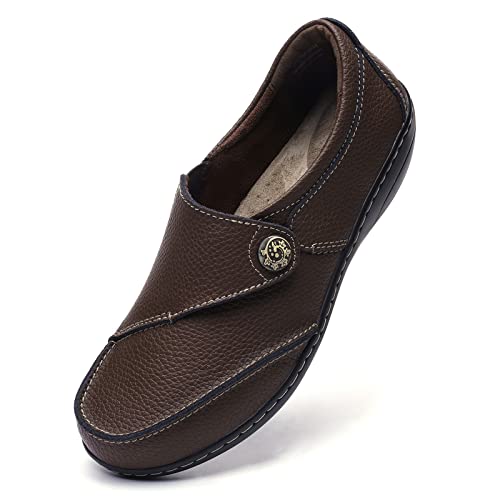 Geoeleph Damen Loafers Casual Slip On Comfort Walking Flats Leder Fahren Mokassins, coffee bean, 39 EU Geoeleph Damen Loafers Casual Slip On Comfort Walking Flats Leder Fahren Mokassins, coffee bean, 39 EU von Geoeleph