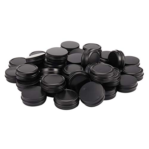 Geofray Aluminium Blech Dose - 40 Packungen 1Oz / 30G Runde Metall Dose Behälter Überwurfmutter Kann Kosmetische Proben Behälter Kerzen von Geofray