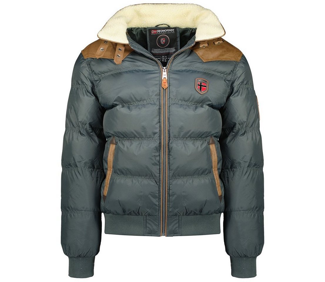 Geographical Norway Softshelljacke Winterjacke Herren Outdoor Jacke brabramovitch Grau (Steppjacke, 1-St) Gefüttert von Geographical Norway Softshelljacke