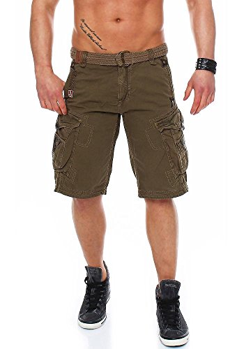 Geographical Norway Herren Cargo Shorts Perle (kaki, Large) von Geographical Norway