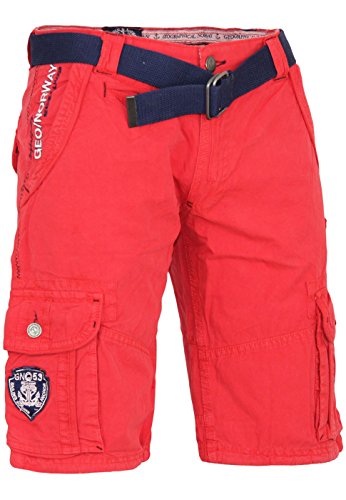 89W2 Geographical Norway Padang Herren Bermuda Shorts Kurze Hose Rot S von Geographical Norway