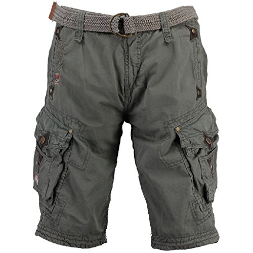 8D2 Geographical Norway Perle Herren Cargo Shorts Kurze Sommer Hose Storm XXL von Geographical Norway