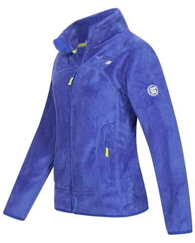 Damen Teddy Fleece Jacke Herbst Winter Jacke Sweater Übergangsjacke, Farbe:Royal Blau, Größe:L / 40 von Geographical Norway