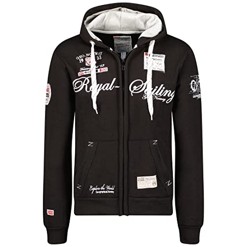 GEOGRAPHICAL NORWAY Herren Designer Hoodie Jacke - FIGHTER -L, Schwarz von Geographical Norway