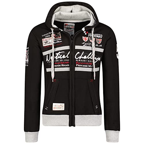 GEOGRAPHICAL NORWAY Herren Designer Hoodie Jacke - GOASTING -XL,schwarz von Geographical Norway