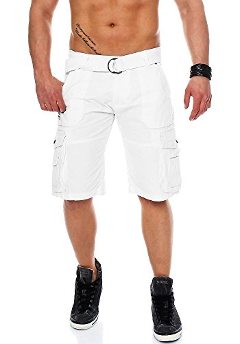 Geographical Norway 83E5 Parachute Herren Cargo Shorts Bermuda Weiß L von Geographical Norway