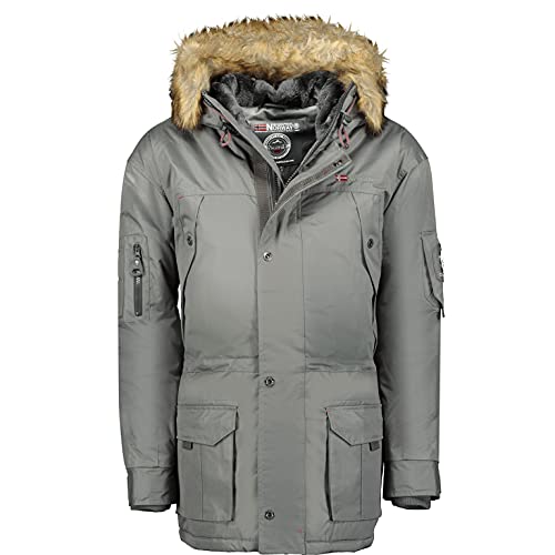 Geographical Norway Abiosaure Herren Winter Jacke Parka Parker dark grey Gr. M von Geographical Norway