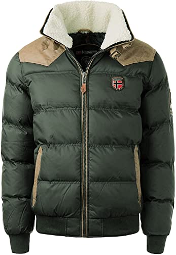 Geographical Norway Abraham Herren Winterjacke Jacke Steppjacke Stepp Gr. S-5XL (Grey, 6XL) von Geographical Norway