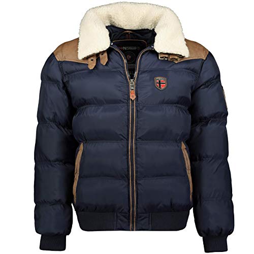 Geographical Norway Abraham Herren Winterjacke Jacke Steppjacke Stepp Gr. S-5XL (Navy, L) von Geographical Norway
