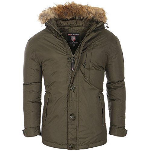 Geographical Norway Agada Herren Winter Jacke Parka Khaki Gr. XL von Geographical Norway