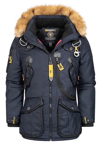 Geographical Norway Agaros Men - Herren Warme Steppjacke - Daunenjacke Mantel Warm Gefüttert - Windschnittige Jacke Langarm - Herren Frühling Herbst (Marine 3XL) von Geographical Norway