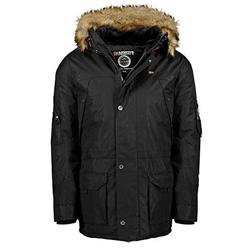 Geographical Norway Alaska Herren Winterjacke Jacke Parka Gr. S-XXXL, Größe:XXL;Farbe:Schwarz von Geographical Norway