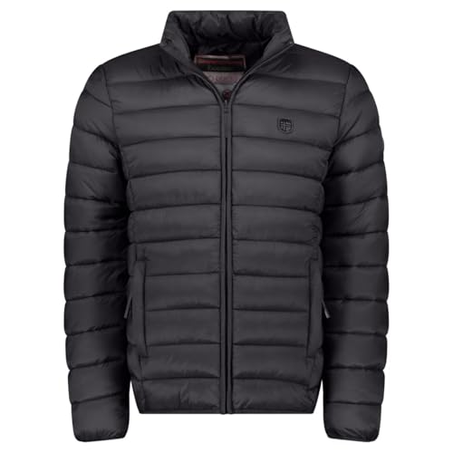 Geographical Norway Amigotal Men Basic - Warme Kapuzenjacke Ärmellose Steppjacke Herren - Warme Manteljacke Gefüttert Herren - Windjacke Frühling Herbst Winter (Schwarz XXL) von Geographical Norway