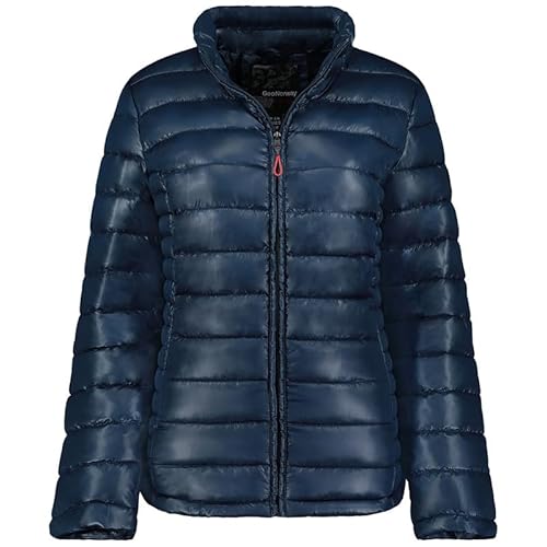 Geographical Norway Annecy Basic Lady - Winterjacke Damen Warme Steppung Mann Herbst Winter - Warme Manteljacke leicht Kapuze - Daunenjacke Windstopper Langarm Polsterung - Frauen (Marineblau M) von Geographical Norway