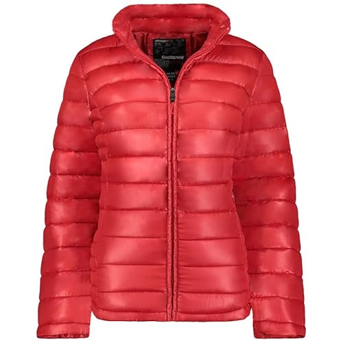 Geographical Norway Annecy Basic Lady - Winterjacke Damen Warme Steppung Mann Herbst Winter - Warme Manteljacke leicht Kapuze - Daunenjacke Windstopper Langarm Polsterung - Frauen (Rot XL) von Geographical Norway