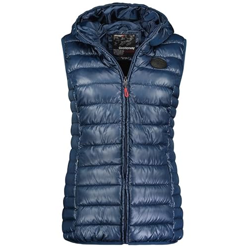 Geographical Norway Annecy Vest Hood Lady - Weste Damen Warme Mann Herbst Winter - Warme Manteljacke leicht Kapuze - Daunenjacke Winterjacke kurze Ärmel Polsterung - Frauen (Marineblau M) von Geographical Norway