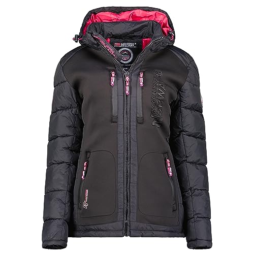 Geographical Norway - BEACHWOOD Damen Parka, Schwarz , 38 von Geographical Norway