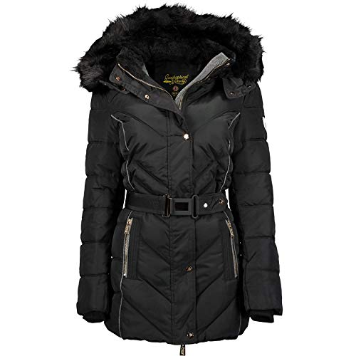 Geographical Norway BECKY LADY - Warmer Damen Parka - Dicker Mantel mit Kunstpelz Kapuze - Winter Wind Jacke - Lange Jacke mit Warmfutter von Geographical Norway